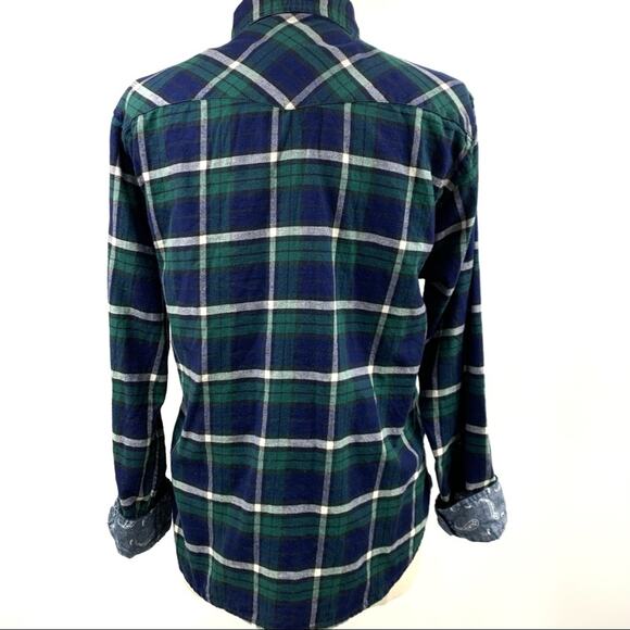 Jachs Girlfriend Stretch Plaid Flannel Button Down Shirt Womens Large - Picture 4 of 11